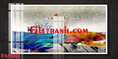 File gốc File gốc in bộ tranh decor treo tráng gương canvas FA5083 (in tráng gương) hiện đại