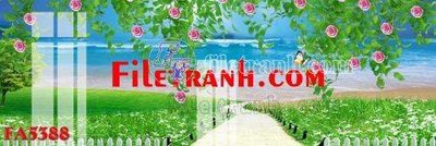 File in trần File gốc in bộ tranh decor treo tráng gương canvas FA5388 (bản gốc) bầu trời