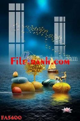 File tranh File gốc in bộ tranh decor treo tráng gương canvas FA5400 (gốc) chủ đề động vật