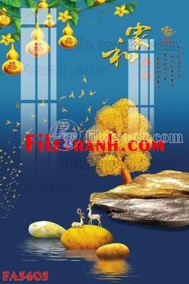Tải file gốc in lụa File gốc in bộ tranh decor treo tráng gương canvas FA5405 siêu nét