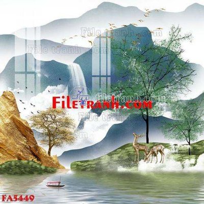 File gốc in ấn File gốc in bộ tranh decor treo tráng gương canvas FA5449 chuẩn màu CMYK