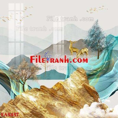 File gốc File gốc in bộ tranh decor treo tráng gương canvas FA5457 (in 3D) cho trang trí