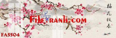 Tải file File gốc in bộ tranh decor treo tráng gương canvas FA5504 (gốc) chủ đề hoa sen