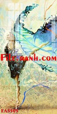 File gốc File gốc in bộ tranh decor treo tráng gương canvas FA5595 (in lụa) chi tiết cao