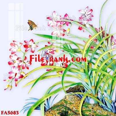 File in lụa File gốc in bộ tranh decor treo tráng gương canvas FA5683 (hoa văn) File gốc in bộ tranh decor treo tráng gương canvas FA5683