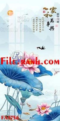 Tải file File gốc in bộ tranh decor treo tráng gương canvas FA5756 (gốc) chủ đề phong thủy