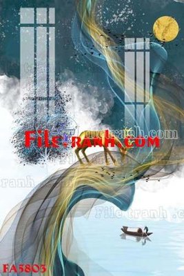 File gốc File gốc in bộ tranh decor treo tráng gương canvas FA5803 (chuẩn màu) cho in offset
