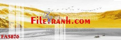 File gốc File gốc in bộ tranh decor treo tráng gương canvas FA5876 (in lụa) tranh phong thủy