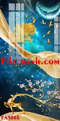 Tải về hình ảnh gốc File gốc in bộ tranh decor treo tráng gương canvas FA5882 sắc nét