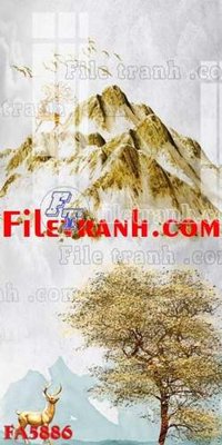 File gốc File gốc in bộ tranh decor treo tráng gương canvas FA5886 (in lụa) cao cấp