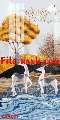 File gốc File gốc in bộ tranh decor treo tráng gương canvas FA5917 (in lụa) trang trí tường