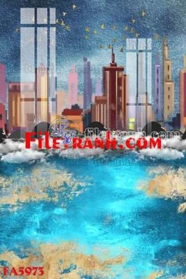 File gốc File gốc in bộ tranh decor treo tráng gương canvas FA5973 (in lụa) cao cấp