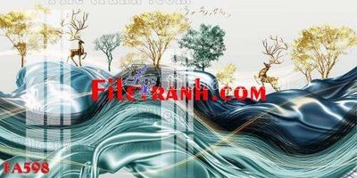 Chi tiết file gốc File gốc in bộ tranh decor treo tráng gương canvas FA598 (cho in tráng gương)