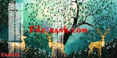 File ảnh File gốc in bộ tranh decor treo tráng gương canvas FA6012 (gốc) in standee
