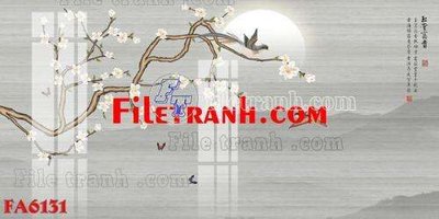 File tranh File gốc in bộ tranh decor treo tráng gương canvas FA6131 (bản gốc) in lụa 5D