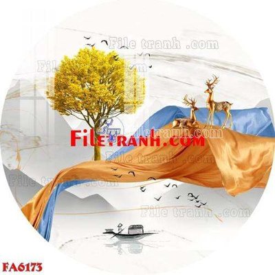 File gốc in ấn File gốc in bộ tranh decor treo tráng gương canvas FA6173 chất lượng vượt trội