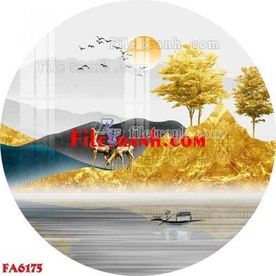 Ảnh gốc file in lụa File gốc in bộ tranh decor treo tráng gương canvas FA6175 chi tiết