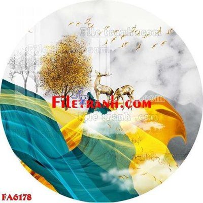 File tranh gốc File gốc in bộ tranh decor treo tráng gương canvas FA6178 (sắc nét từng chi tiết)