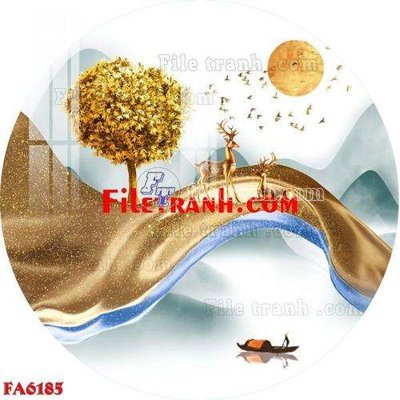 File tranh in trần File gốc in bộ tranh decor treo tráng gương canvas FA6185 (ảnh gốc siêu nét)
