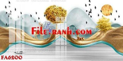 File in ấn File gốc in bộ tranh decor treo tráng gương canvas FA6200 (bản gốc) sắc nét