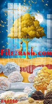 File in ấn File gốc in bộ tranh decor treo tráng gương canvas FA6226 (bản gốc) chất lượng cao