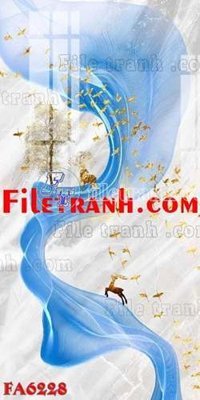 File tranh File gốc in bộ tranh decor treo tráng gương canvas FA6228 (bản gốc) in lụa 5D