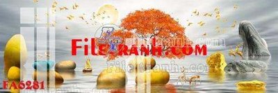 Tải file File gốc in bộ tranh decor treo tráng gương canvas FA6281 (gốc) làm file in ấn