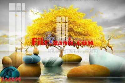 File tranh File gốc in bộ tranh decor treo tráng gương canvas FA6295 (bản gốc) treo tường