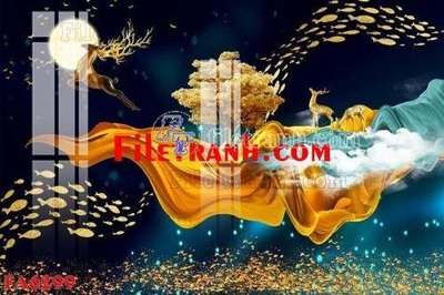 File tranh ảnh gốc File gốc in bộ tranh decor treo tráng gương canvas FA6299 dùng cho in khổ lớn