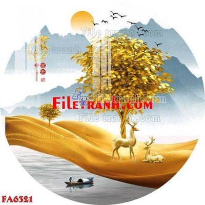 File in trần File gốc in bộ tranh decor treo tráng gương canvas FA6321 (bản gốc) đại dương