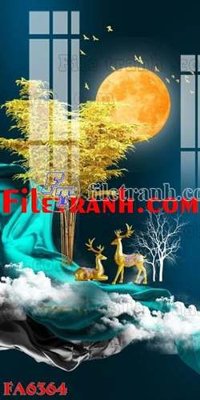 File PSD File gốc in bộ tranh decor treo tráng gương canvas FA6364 (bản gốc) đã tách nền