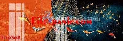 Tải file File gốc in bộ tranh decor treo tráng gương canvas FA6368 (gốc) in ấn ngay lập tức