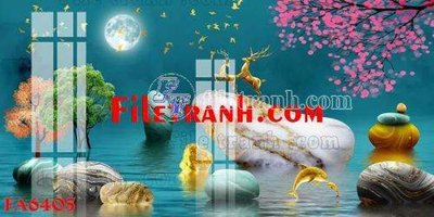 Tải file gốc File gốc in bộ tranh decor treo tráng gương canvas FA6405 (bản PSD) còn layer