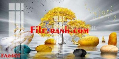 File in mica File gốc in bộ tranh decor treo tráng gương canvas FA6407 (bản gốc) sắc sảo