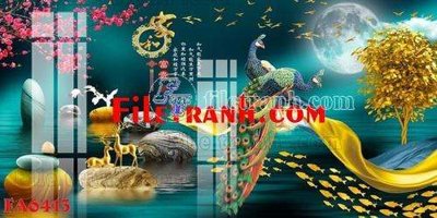 File ảnh File gốc in bộ tranh decor treo tráng gương canvas FA6413 (gốc) cho trang trí nội thất