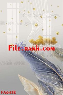 Ảnh gốc File gốc in bộ tranh decor treo tráng gương canvas FA6432 (nét căng) in mica