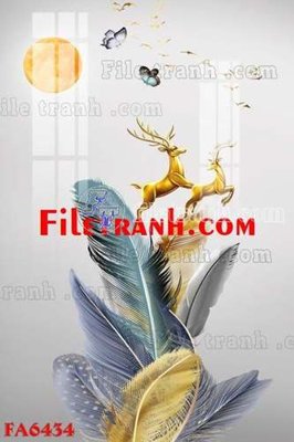 File gốc File gốc in bộ tranh decor treo tráng gương canvas FA6434 (in mica) làm quà tặng