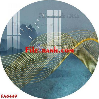 File in trần File gốc in bộ tranh decor treo tráng gương canvas FA6449 (bản gốc) phong cảnh