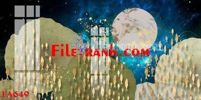 Hình ảnh file gốc in lụa File gốc in bộ tranh decor treo tráng gương canvas FA649