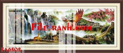File tranh gốc File gốc in bộ tranh decor treo tráng gương canvas FA6502 (sắc nét từng chi tiết)