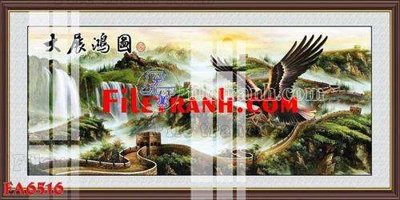 File gốc File gốc in bộ tranh decor treo tráng gương canvas FA6516 (in lụa) cao cấp