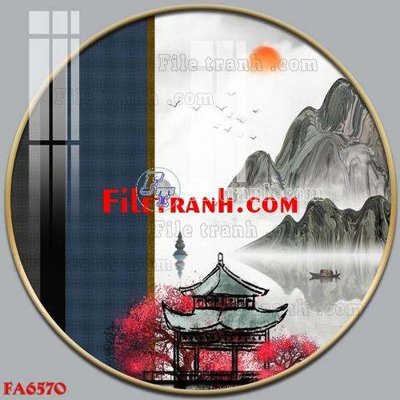 File tranh File gốc in bộ tranh decor treo tráng gương canvas FA6570 (gốc) in film