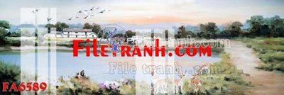 File tranh File gốc in bộ tranh decor treo tráng gương canvas FA6589 (gốc) chủ đề thiên nhiên