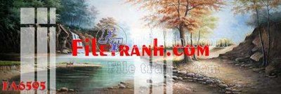 File tranh in trần 3D File gốc in bộ tranh decor treo tráng gương canvas FA6595 (ảnh gốc)