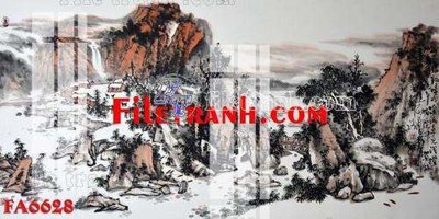 File in trần File gốc in bộ tranh decor treo tráng gương canvas FA6628 (file gốc) hoa văn 3D