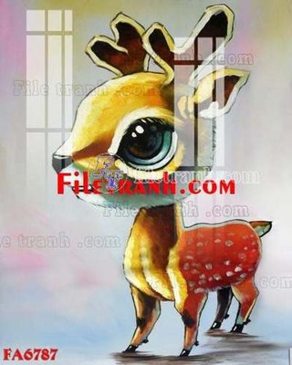 File tranh File gốc in bộ tranh decor treo tráng gương canvas FA6787 (gốc) chủ đề trẻ em