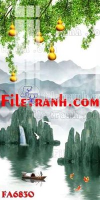 File in trần File gốc in bộ tranh decor treo tráng gương canvas FA6830 (bản gốc) 5D