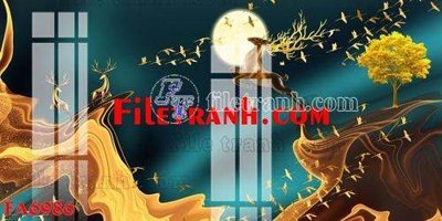File tranh File gốc in bộ tranh decor treo tráng gương canvas FA6986 (gốc) chủ đề tĩnh vật