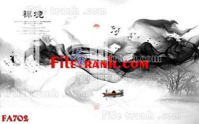 Tải file File gốc in bộ tranh decor treo tráng gương canvas FA702 (gốc) chủ đề hoa sen