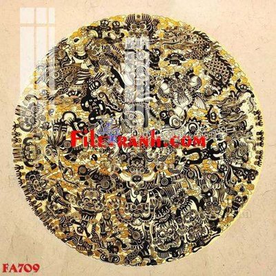 File in trần File gốc in bộ tranh decor treo tráng gương canvas FA709 (bản gốc 3D) sống động